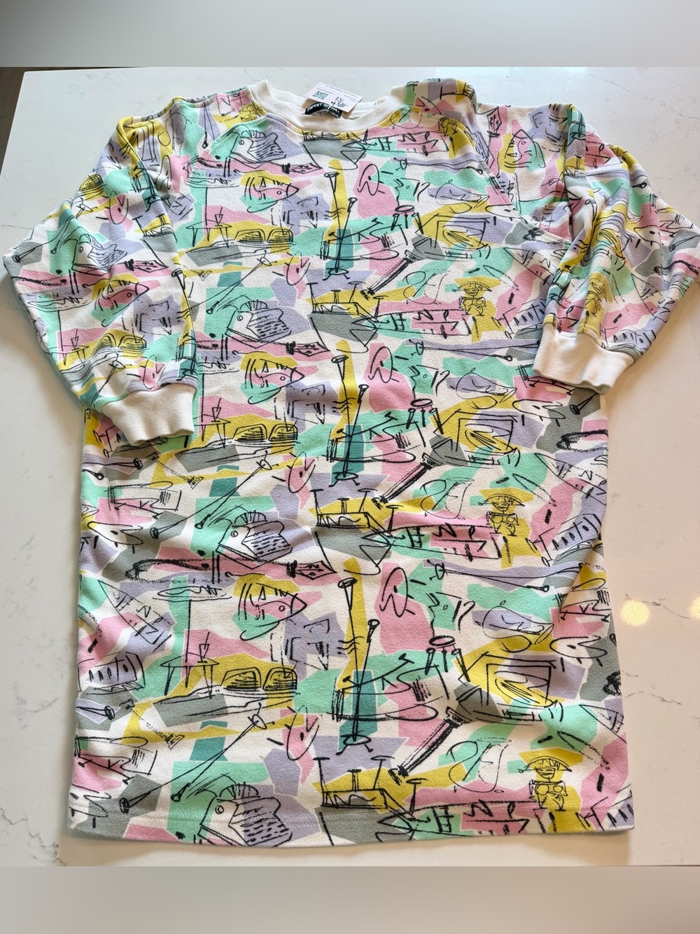 vintage 1980s Esprit Sport sweatshirt dress